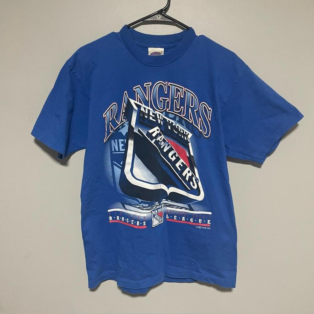 New York Rangers 1994 VTG Hockey Logo Shirt Single Stitch USA Size Large #480